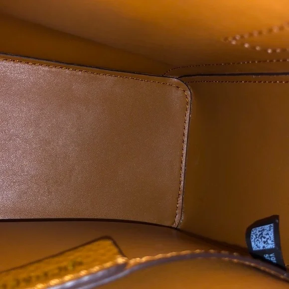 Michael Kors Tan and White Leather Tote - Picture 11 of 12